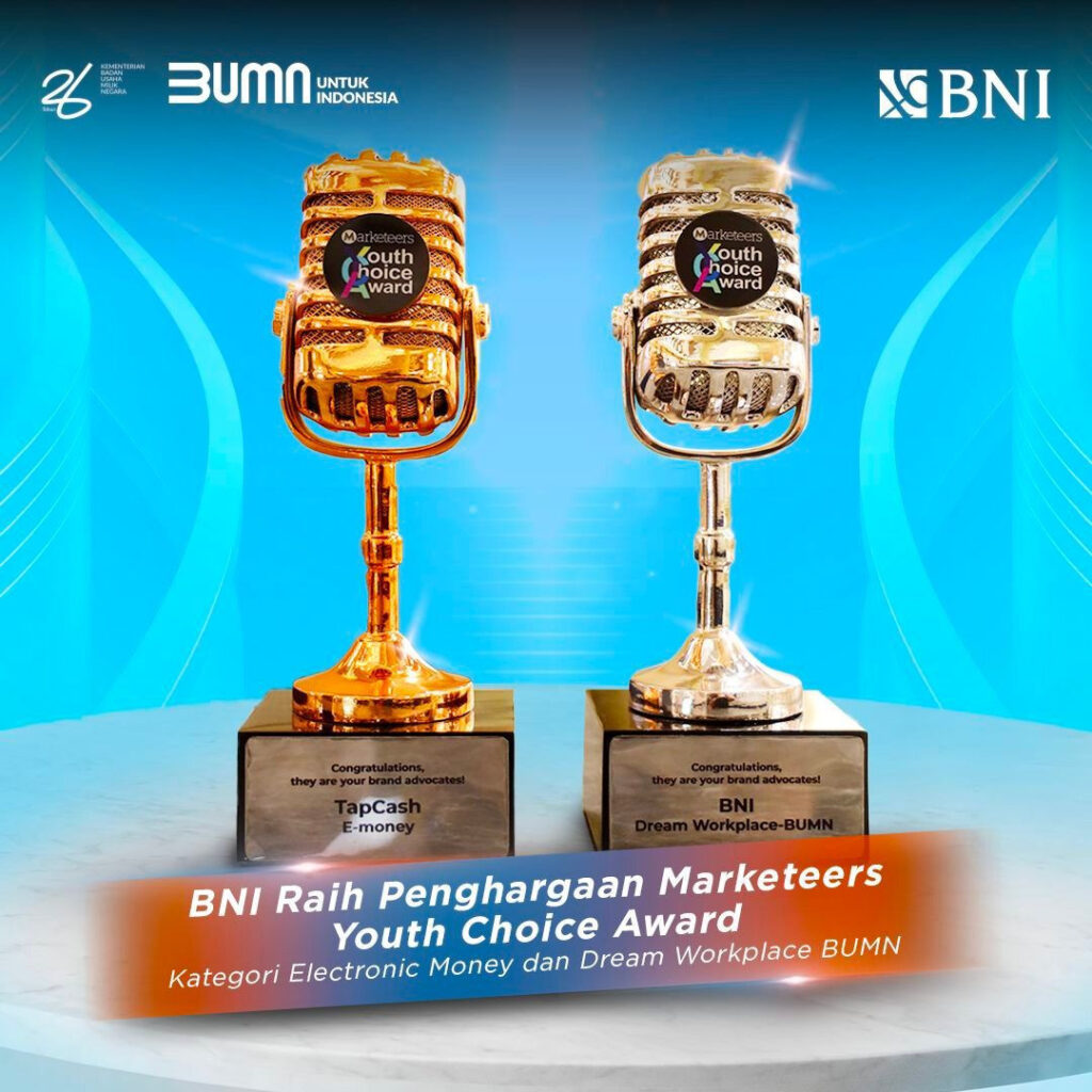 BNI Raih Dua Marketers Youth Choice Awards 2024