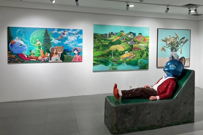 Jejak lanskap di atas kanvas: refleksi alam dalam pameran “Living Eden”