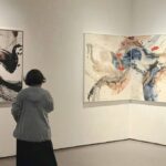 Abstrak cat air karya Agus Budiyanto dalam pameran Oxygen